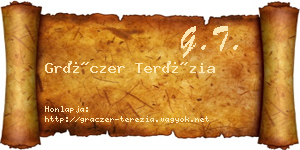 Gráczer Terézia névjegykártya